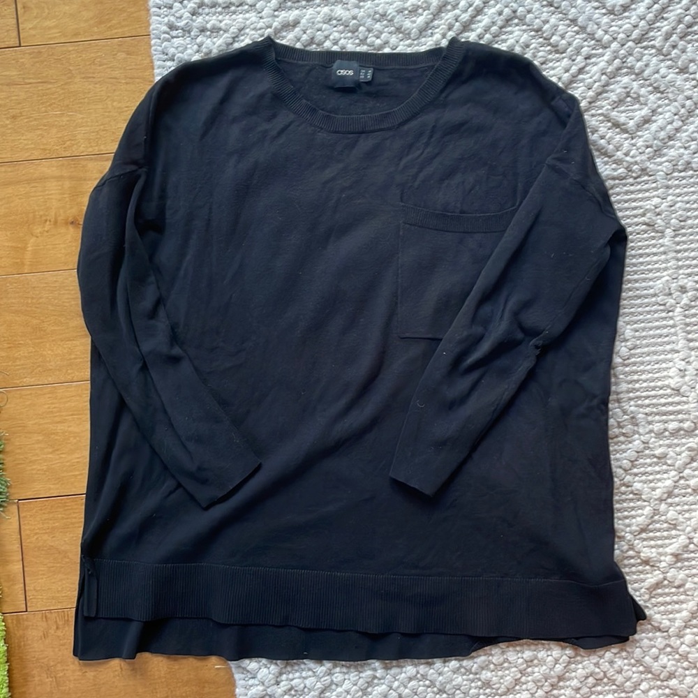 ASOS Black Sweater with Pocket